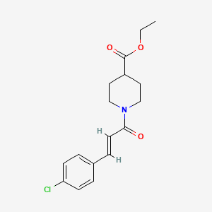 molecular formula C17H20ClNO3 B5875302 ethyl 1-[3-(4-chlorophenyl)acryloyl]-4-piperidinecarboxylate 