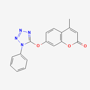 molecular formula C17H12N4O3 B5875305 4-methyl-7-[(1-phenyl-1H-tetrazol-5-yl)oxy]-2H-chromen-2-one 