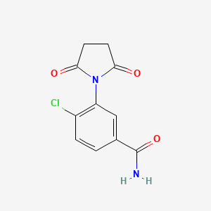 molecular formula C11H9ClN2O3 B5875306 4-chloro-3-(2,5-dioxo-1-pyrrolidinyl)benzamide 