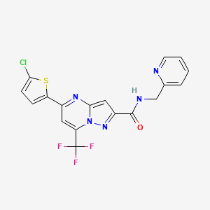 molecular formula C18H11ClF3N5OS B5875319 5-(5-chloro-2-thienyl)-N-(2-pyridinylmethyl)-7-(trifluoromethyl)pyrazolo[1,5-a]pyrimidine-2-carboxamide 
