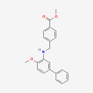 molecular formula C22H21NO3 B5875330 methyl 4-{[(4-methoxy-3-biphenylyl)amino]methyl}benzoate 