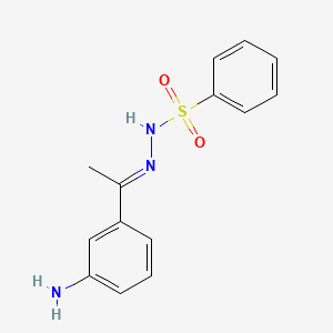 molecular formula C14H15N3O2S B5875335 N'-[1-(3-aminophenyl)ethylidene]benzenesulfonohydrazide 