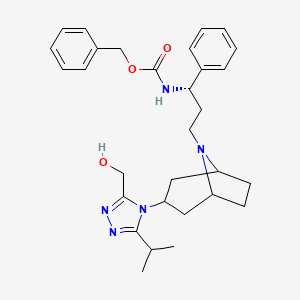 molecular formula C30H39N5O3 B587534 N-Des-(4,4-difluorocyclohexanecarboxy)-N-carbobenzyloxy-3-hydroxymethyl Maraviroc CAS No. 1391048-08-0