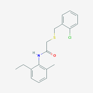 molecular formula C18H20ClNOS B5875348 2-[(2-chlorobenzyl)thio]-N-(2-ethyl-6-methylphenyl)acetamide 