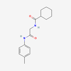 molecular formula C16H22N2O2 B5875356 N-{2-[(4-methylphenyl)amino]-2-oxoethyl}cyclohexanecarboxamide 