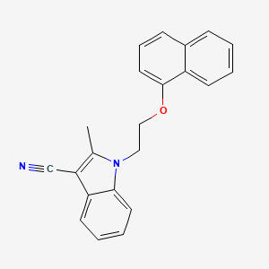 molecular formula C22H18N2O B5875361 2-methyl-1-[2-(1-naphthyloxy)ethyl]-1H-indole-3-carbonitrile 