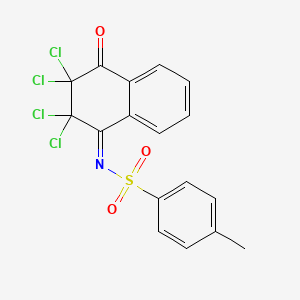 molecular formula C17H11Cl4NO3S B5875386 4-methyl-N-(2,2,3,3-tetrachloro-4-oxo-3,4-dihydro-1(2H)-naphthalenylidene)benzenesulfonamide CAS No. 139739-77-8