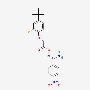 molecular formula C19H20BrN3O5 B5875388 N'-{[(2-bromo-4-tert-butylphenoxy)acetyl]oxy}-4-nitrobenzenecarboximidamide 