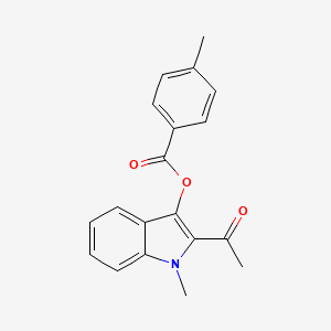 molecular formula C19H17NO3 B5875396 2-acetyl-1-methyl-1H-indol-3-yl 4-methylbenzoate 