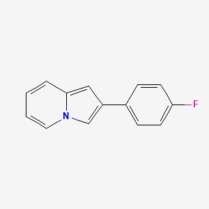 molecular formula C14H10FN B5875404 2-(4-氟苯基)吲哚嗪 