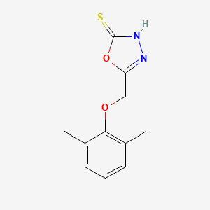 molecular formula C11H12N2O2S B5875408 5-[(2,6-dimethylphenoxy)methyl]-1,3,4-oxadiazole-2-thiol 
