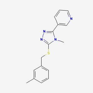 3-{4-methyl-5-[(3-methylbenzyl)thio]-4H-1,2,4-triazol-3-yl}pyridine