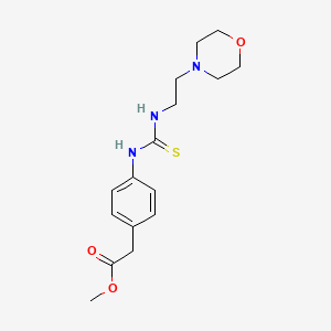 molecular formula C16H23N3O3S B5875441 methyl {4-[({[2-(4-morpholinyl)ethyl]amino}carbonothioyl)amino]phenyl}acetate 