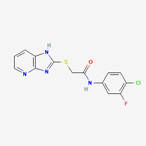molecular formula C14H10ClFN4OS B5875442 N-(4-chloro-3-fluorophenyl)-2-(3H-imidazo[4,5-b]pyridin-2-ylthio)acetamide 