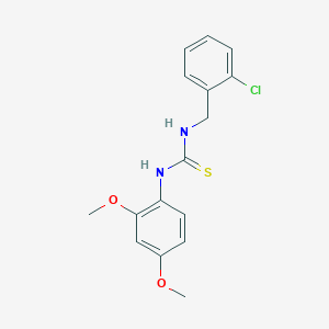 molecular formula C16H17ClN2O2S B5875473 N-(2-chlorobenzyl)-N'-(2,4-dimethoxyphenyl)thiourea 