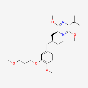 molecular formula C26H42N2O5 B587548 (2S,5R)-2,5-Dihydro-3,6-dimethoxy-2-[(2S)-2-[[4-methoxy-3-(3-methoxypropoxy)phenyl]methyl]-3-methylbutyl]-5-(1-methylethyl)pyrazine CAS No. 656241-17-7