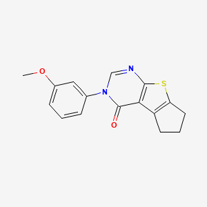 molecular formula C16H14N2O2S B5875483 3-(3-methoxyphenyl)-3,5,6,7-tetrahydro-4H-cyclopenta[4,5]thieno[2,3-d]pyrimidin-4-one 