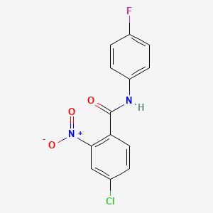 molecular formula C13H8ClFN2O3 B5875512 4-chloro-N-(4-fluorophenyl)-2-nitrobenzamide 