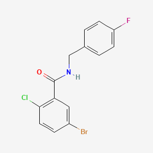 molecular formula C14H10BrClFNO B5875529 5-bromo-2-chloro-N-(4-fluorobenzyl)benzamide 
