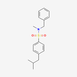 molecular formula C18H23NO2S B5875537 N-benzyl-4-isobutyl-N-methylbenzenesulfonamide 