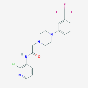 molecular formula C18H18ClF3N4O B5875543 N-(2-chloro-3-pyridinyl)-2-{4-[3-(trifluoromethyl)phenyl]-1-piperazinyl}acetamide 