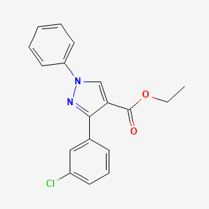 molecular formula C18H15ClN2O2 B5875548 ethyl 3-(3-chlorophenyl)-1-phenyl-1H-pyrazole-4-carboxylate 