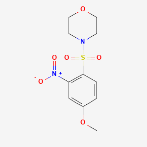 molecular formula C11H14N2O6S B5875597 4-[(4-methoxy-2-nitrophenyl)sulfonyl]morpholine 