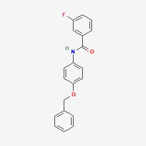 molecular formula C20H16FNO2 B5875604 N-[4-(benzyloxy)phenyl]-3-fluorobenzamide 