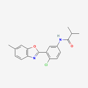 N-[4-chloro-3-(6-methyl-1,3-benzoxazol-2-yl)phenyl]-2-methylpropanamide