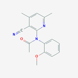 molecular formula C17H17N3O2 B5875617 N-(3-cyano-4,6-dimethyl-2-pyridinyl)-N-(2-methoxyphenyl)acetamide 