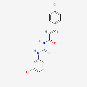 molecular formula C17H15ClN2O2S B5875630 3-(4-chlorophenyl)-N-{[(3-methoxyphenyl)amino]carbonothioyl}acrylamide 