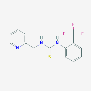 molecular formula C14H12F3N3S B5875645 N-(2-pyridinylmethyl)-N'-[2-(trifluoromethyl)phenyl]thiourea 