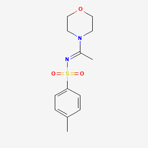molecular formula C13H18N2O3S B5875687 4-methyl-N-[1-(4-morpholinyl)ethylidene]benzenesulfonamide 