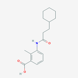 molecular formula C17H23NO3 B5875689 3-[(3-cyclohexylpropanoyl)amino]-2-methylbenzoic acid 