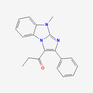 molecular formula C19H17N3O B5875701 1-(9-methyl-2-phenyl-9H-imidazo[1,2-a]benzimidazol-3-yl)-1-propanone 