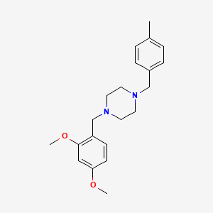 molecular formula C21H28N2O2 B5875713 1-(2,4-dimethoxybenzyl)-4-(4-methylbenzyl)piperazine 