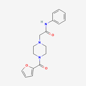 molecular formula C17H19N3O3 B5875716 2-[4-(2-呋喃酰基)-1-哌嗪基]-N-苯乙酰胺 