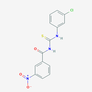 molecular formula C14H10ClN3O3S B5875738 N-{[(3-chlorophenyl)amino]carbonothioyl}-3-nitrobenzamide 