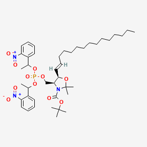 molecular formula C42H64N3O11P B587574 N-tert-Butyloxycarbonyl-D-erythro-sphingosine-2,3-N,O-acetonide-1-phosphate Bis[1-(2-nitrophenyl)ethyl]ester CAS No. 207516-26-5