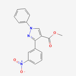 molecular formula C17H13N3O4 B5875748 methyl 3-(3-nitrophenyl)-1-phenyl-1H-pyrazole-4-carboxylate 