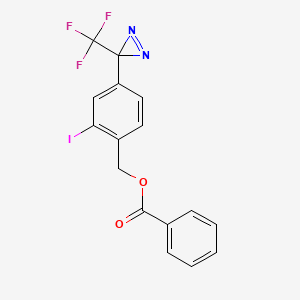 molecular formula C16H10F3IN2O2 B587577 2-Iodo-4-(3-(trifluoromethyl)-3H-diazirin-3-yl)benzyl benzoate CAS No. 1391053-01-2