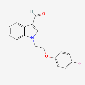 molecular formula C18H16FNO2 B5875782 1-[2-(4-fluorophenoxy)ethyl]-2-methyl-1H-indole-3-carbaldehyde 