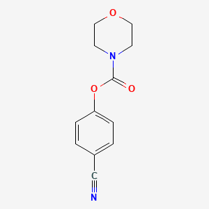 molecular formula C12H12N2O3 B5875812 4-cyanophenyl 4-morpholinecarboxylate 