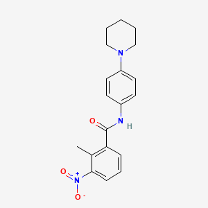 molecular formula C19H21N3O3 B5875855 2-methyl-3-nitro-N-[4-(1-piperidinyl)phenyl]benzamide 