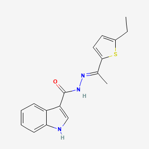 molecular formula C17H17N3OS B5875864 N'-[1-(5-ethyl-2-thienyl)ethylidene]-1H-indole-3-carbohydrazide 