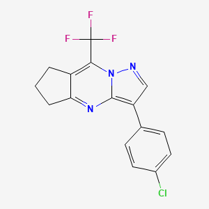 molecular formula C16H11ClF3N3 B5875866 3-(4-chlorophenyl)-8-(trifluoromethyl)-6,7-dihydro-5H-cyclopenta[d]pyrazolo[1,5-a]pyrimidine 