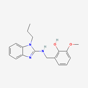 molecular formula C18H21N3O2 B5875879 2-methoxy-6-{[(1-propyl-1H-benzimidazol-2-yl)amino]methyl}phenol 
