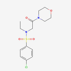 molecular formula C14H19ClN2O4S B5875906 4-chloro-N-ethyl-N-[2-(4-morpholinyl)-2-oxoethyl]benzenesulfonamide 