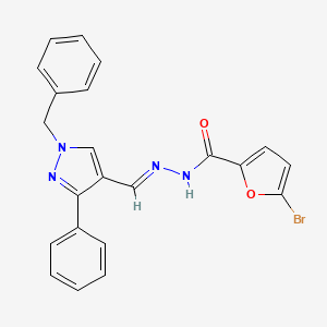 molecular formula C22H17BrN4O2 B5875930 N'-[(1-benzyl-3-phenyl-1H-pyrazol-4-yl)methylene]-5-bromo-2-furohydrazide 