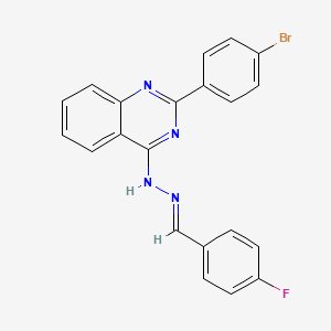 molecular formula C21H14BrFN4 B5875946 4-fluorobenzaldehyde [2-(4-bromophenyl)-4-quinazolinyl]hydrazone 